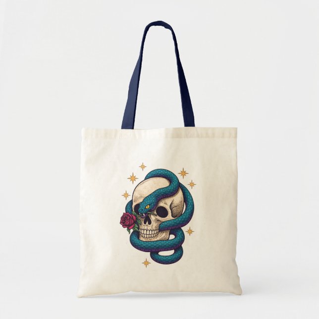 Skull Snake Tote Bag (Front)