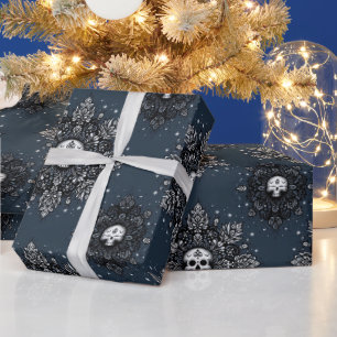Skull Snowflake Wrapping Paper