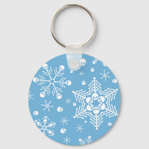 Skull Snowflakes Key Ring
