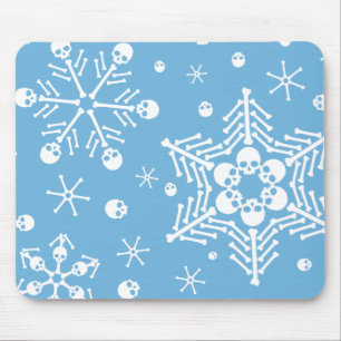 Skull Snowflakes Mouse Mat