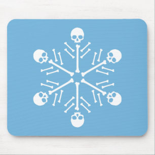 Skull Snowflakes Mouse Mat