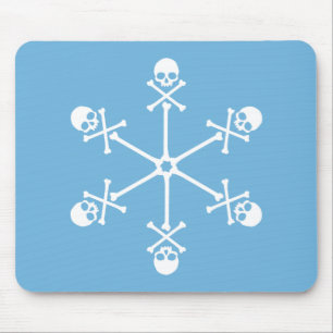 Skull Snowflakes Mouse Mat