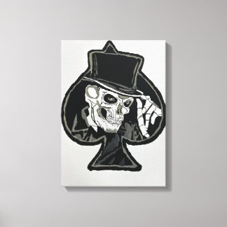 Skull Spade Painted by Mark Elsen Canvas Print