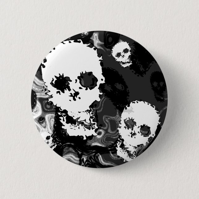 Skull Spectres B&W button (Front)