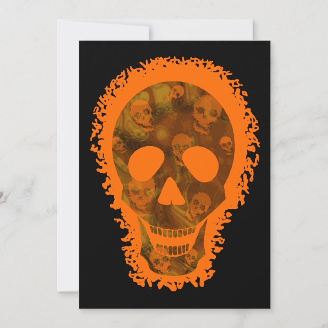 Skull Spectres Big Skull Orange invitation (Front)