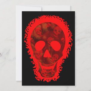 Skull Spectres Big Skull Red invitation
