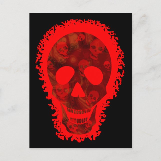 Skull Spectres Big Skull Red postcard (Front)