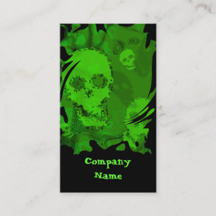 Skull Spectres business card black vertical