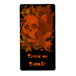 Skull Spectres Orange 'Trick or Treat?' label