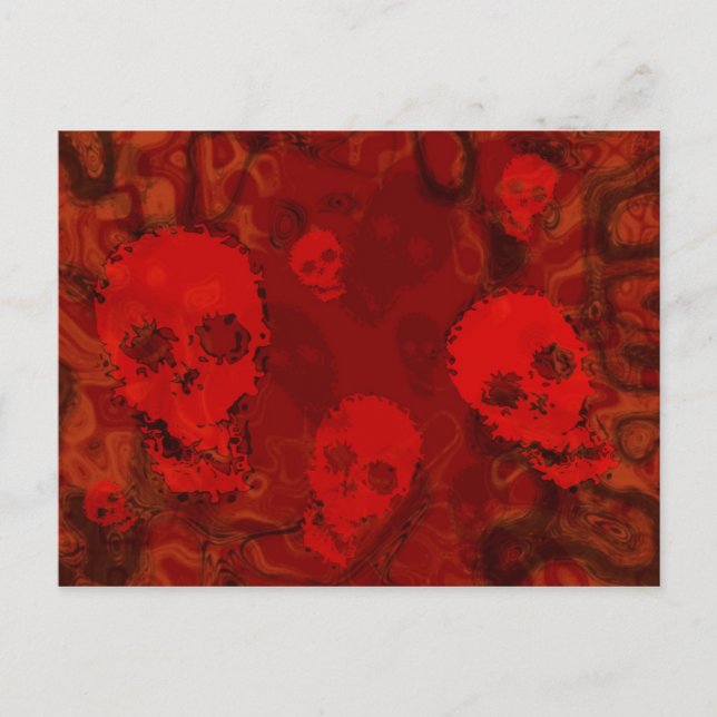 Skull Spectres Red postcard (Front)