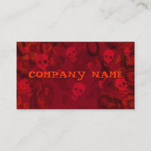 Skull Spectres Red small horizontal red Business Card