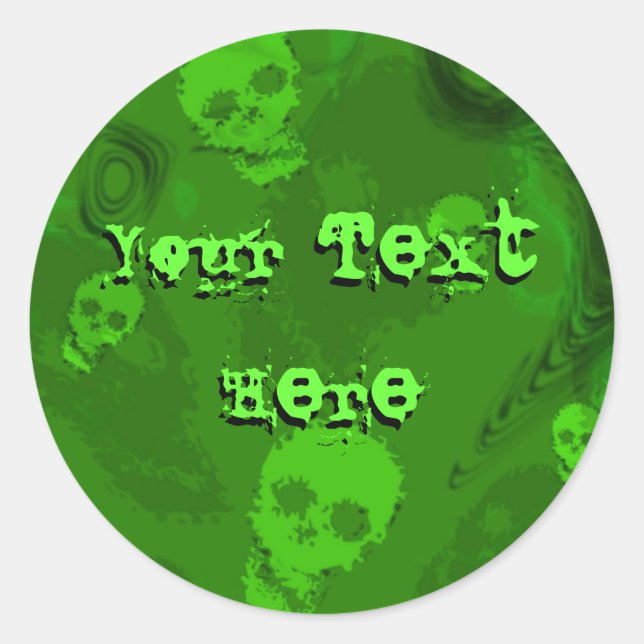 Skull Spectres 'Your Text' sticker (Front)