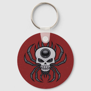 Skull Spider Key Ring