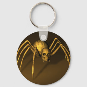 Skull Spider Key Ring