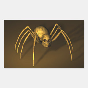Skull Spider Rectangular Sticker