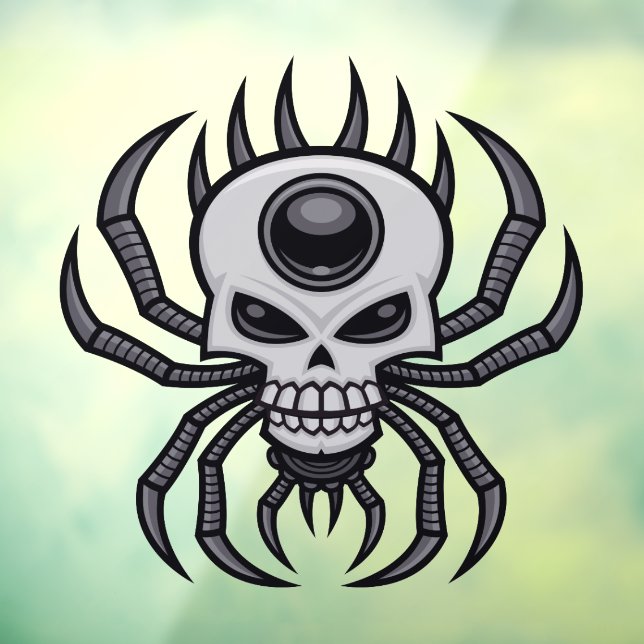 Skull Spider Window Cling (Sheet 3)