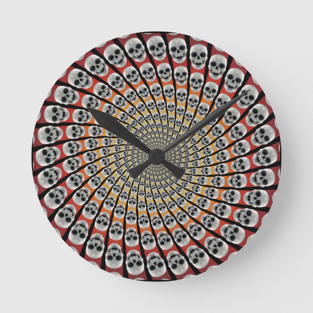 Skull Spiral: Wall Clock (Front)