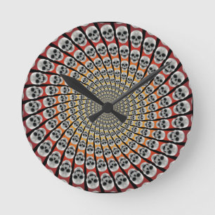 Skull Spiral: Wall Clock