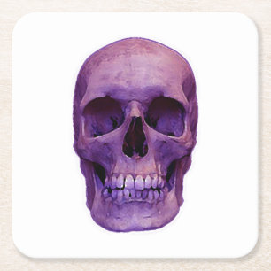 Skull Square Paper Coaster