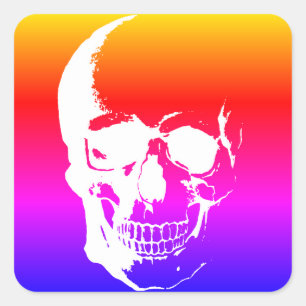 Skull Square Sticker
