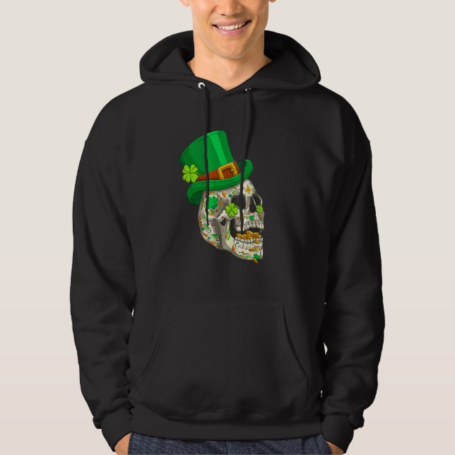 Skull St Patricks Day Irish Saint Patricks Day of  Hoodie (Front)