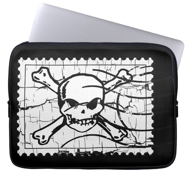 Skull Stamp 2 Laptop Sleeve (Front)