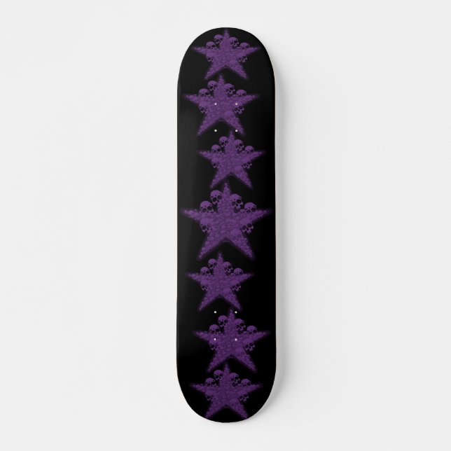 Skull Star Purple Skateboard (Front)