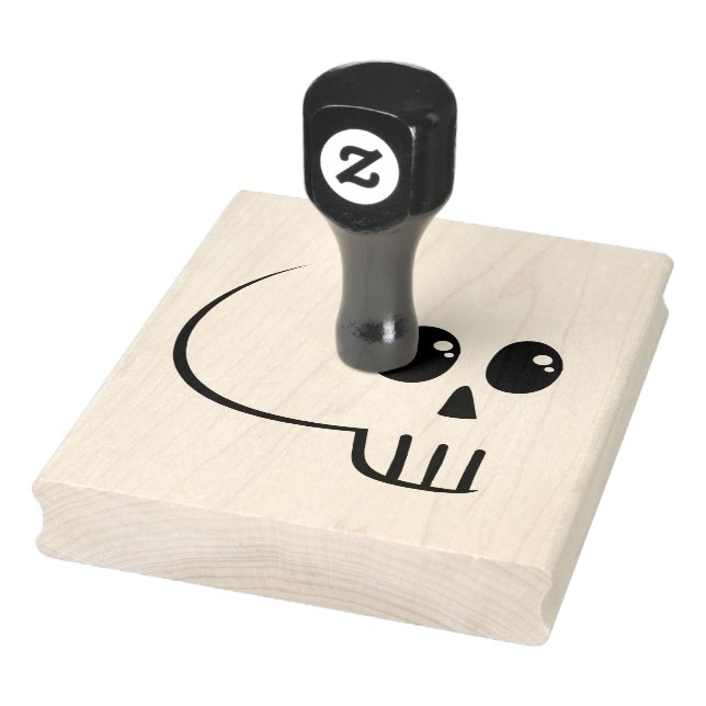 Skull Stationary Rubber Stamp & Ink (Stamp)