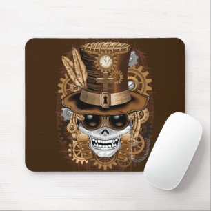 Skull Steampunk Voodoo Retro Machine Mouse Mat