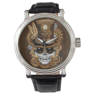 Skull Steampunk Voodoo Retro Machine Watch