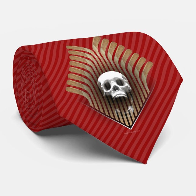 Skull & Sticks (Hockey) Tie (Rolled)