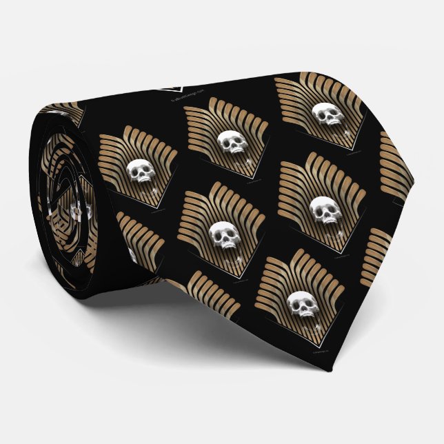 Skull & Sticks (Hockey) Tie (Rolled)