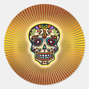 skull-strahlen.png classic round sticker
