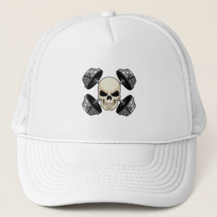 Skull Strength training Dumbbells Trucker Hat