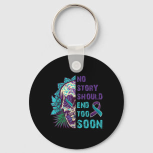 Skull Suicide Awareness Mental No Story Should End Key Ring