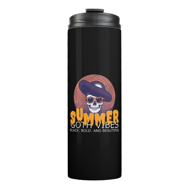 skull summer hat thermal tumbler (Front)