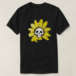 Skull Sunflower Print - All Styles Men/Women/Kids T-Shirt