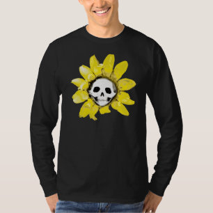 Skull Sunflower Print - All Styles Men/Women/Kids T-Shirt