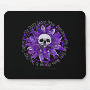 Skull Sunflower Warrior Purple Ribbon Alzheimer Aw Mouse Mat
