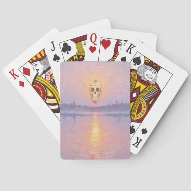 Skull Sunset Classic Playing Cards (Back)