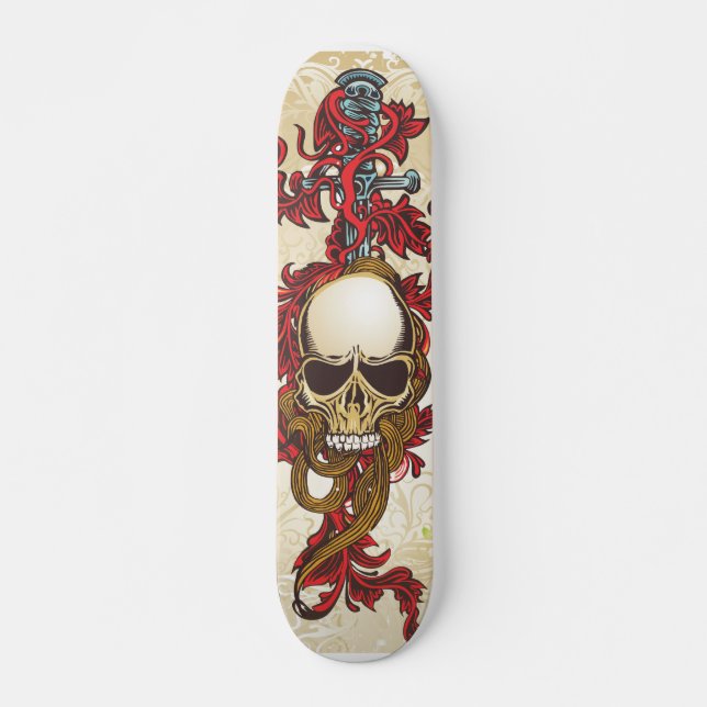 Skull Sword Skateboard (Front)