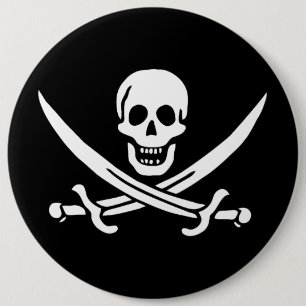 Skull & Swords Pirate flag of Calico Jack 6 Cm Round Badge