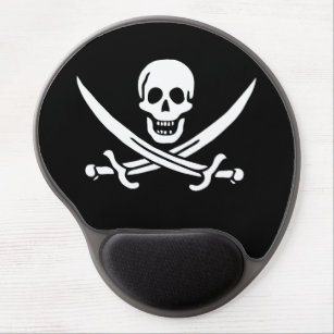 Skull & Swords Pirate flag of Calico Jack Gel Mouse Mat