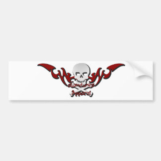 Skull tattoo bumper sticker