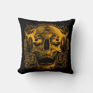 Skull Tattoo Illustration Cushion