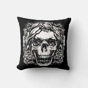 Skull Tattoo Illustration Cushion