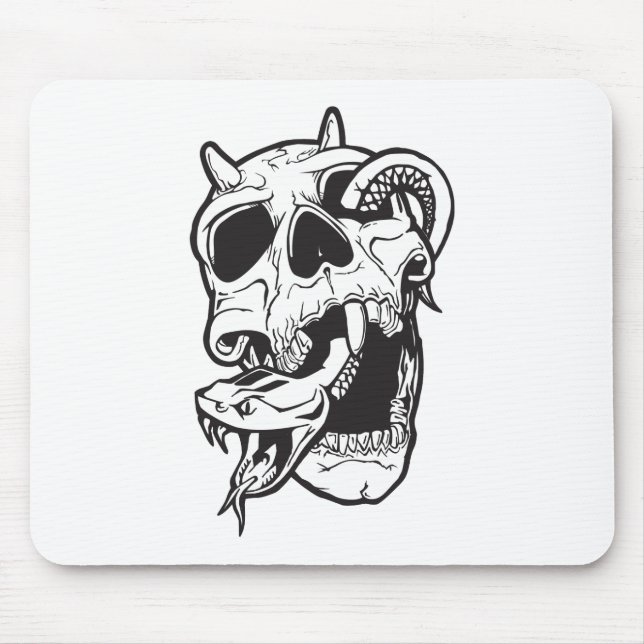 Skull Tattoo Mouse Mat (Front)