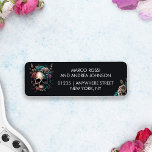 Skull Tattoo Rock and Roll Gothic Wedding<br><div class="desc">Get ready to rock your wedding with these tattoo themed gothic wedding return address labels! This edgy and moody newlywed address sticker is perfect for couples who want to add a touch of rock and roll to their special day. The black and white design features intricate skull, roses, flowers, and...</div>