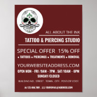Skull Tattoo, Tattoo & Body Piercing Studio Advert