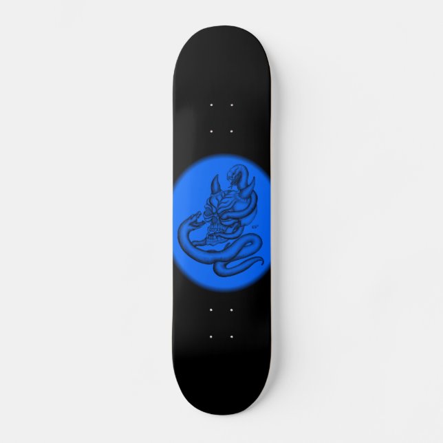 Skull - Teufelschädel mit Schlange Skateboard (Front)